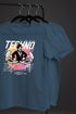 Herren T-Shirt Techno Print Musik Retro Grafik Aufdruck Schriftzug Fashion Streetstyle Neverless®preview