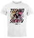 Herren T-Shirt Techno Print Musik Retro Grafik Aufdruck Schriftzug Fashion Streetstyle Neverless®preview