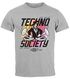 Herren T-Shirt Techno Print Musik Retro Grafik Aufdruck Schriftzug Fashion Streetstyle Neverless®preview