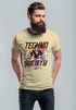 Herren T-Shirt Techno Print Musik Retro Grafik Aufdruck Schriftzug Fashion Streetstyle Neverless®preview