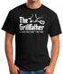 Herren T-Shirt The Grillfather Grillbesteck Fun-Shirt für Männer und Paten Geschenk lustig 100% Baumwolle Moonworks®preview