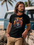 Herren T-Shirt Tiger Print Aufdruck Flammen Sommer Sonnenbrille Kunst Fashion Streetstyle Neverless®preview