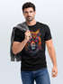 Herren T-Shirt Tiger Print Aufdruck Flammen Sommer Sonnenbrille Kunst Fashion Streetstyle Neverless®preview