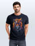 Herren T-Shirt Tiger Print Aufdruck Flammen Sommer Sonnenbrille Kunst Fashion Streetstyle Neverless®preview