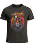 Herren T-Shirt Tiger Print Aufdruck Flammen Sommer Sonnenbrille Kunst Fashion Streetstyle Neverless®preview