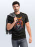 Herren T-Shirt Tiger Print Aufdruck Flammen Sommer Sonnenbrille Kunst Fashion Streetstyle Neverless®preview