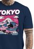 Herren T-Shirt Tokyo Japan Fuji Frontprint Grafik Japanische Schriftzeichen Männer Fashion Streetstyle Neverless®preview