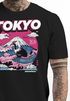 Herren T-Shirt Tokyo Japan Fuji Frontprint Grafik Japanische Schriftzeichen Männer Fashion Streetstyle Neverless®preview
