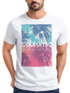 Herren T-Shirt Top California Palmen Sommer Foto Print Aufdruck Abstrakt Fashion Streetstyle Neverless®preview