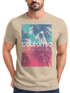 Herren T-Shirt Top California Palmen Sommer Foto Print Aufdruck Abstrakt Fashion Streetstyle Neverless®preview
