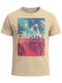 Herren T-Shirt Top California Palmen Sommer Foto Print Aufdruck Abstrakt Fashion Streetstyle Neverless®preview