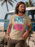 Herren T-Shirt Top California Palmen Sommer Foto Print Aufdruck Abstrakt Fashion Streetstyle Neverless®preview