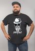 Herren T-Shirt Totenkopf Filzhut Bayern Skull Blume servus Fun-Shirt Moonworks®preview