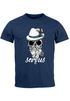 Herren T-Shirt Totenkopf Filzhut Bayern Skull Blume servus Fun-Shirt Moonworks®preview