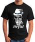 Herren T-Shirt Totenkopf Filzhut Bayern Skull Blume servus Fun-Shirt Moonworks®preview