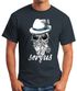 Herren T-Shirt Totenkopf Filzhut Bayern Skull Blume servus Fun-Shirt Moonworks®preview