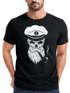 Herren T-Shirt Totenkopf Kapitän Captain Skull Hipster Slim Fit Neverless®preview