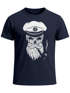 Herren T-Shirt Totenkopf Kapitän Captain Skull Hipster Slim Fit Neverless®preview