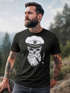 Herren T-Shirt Totenkopf Kapitän Captain Skull Hipster Slim Fit Neverless®preview