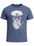 Herren T-Shirt Totenkopf Kapitän Captain Skull Hipster Slim Fit Neverless®preview