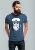 Herren T-Shirt Totenkopf Kapitän Captain Skull Hipster Slim Fit Neverless®preview