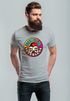 Herren T-Shirt Totenkopf Logo Print Aufdruck Skull Fashion Streetstyle Neverless®preview