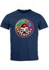 Herren T-Shirt Totenkopf Logo Print Aufdruck Skull Fashion Streetstyle Neverless®preview