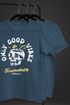 Herren T-Shirt Totenkopf Schrift Only Good Vibes Skull Summer Sommer Retro Vintage Printshirt Fashion Streetstyle Neverless®preview