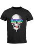 Herren T-Shirt Totenkopf Skull Lolly Hippie Retro 70er Fun-Shirt Moonworks®preview