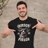 Herren T-Shirt Tracht Hirsch auf der Pirsch Fun-Shirt Spruch lustig Printshirt Aufdruck Wild Tier Sonnenbrille Moonworks®preview