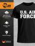 Herren T-Shirt U.S. Air Force Fun-Shirt Fasching Verkleidung Karneval Kostüm Moonworks®preview