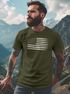 Herren T-Shirt USA Flagge Print Retro Style Männer Fashion Streetstyle Neverless®preview