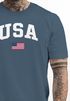 Herren T-Shirt USA Schriftzug College Retro US Flagge Amerika Fashion Streetstyle Neverless®preview