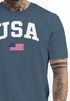 Herren T-Shirt USA Schriftzug College Retro US Flagge Amerika Fashion Streetstyle Neverless®preview