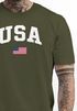 Herren T-Shirt USA Schriftzug College Retro US Flagge Amerika Fashion Streetstyle Neverless®preview