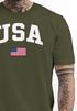 Herren T-Shirt USA Schriftzug College Retro US Flagge Amerika Fashion Streetstyle Neverless®preview