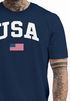 Herren T-Shirt USA Schriftzug College Retro US Flagge Amerika Fashion Streetstyle Neverless®preview