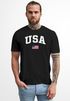 Herren T-Shirt USA Schriftzug College Retro US Flagge Amerika Fashion Streetstyle Neverless®preview