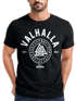Herren T-Shirt Valhalla Runen Vikings Wikinger Slim Fit Neverless®preview