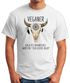 Herren T-Shirt Vegetarier / Veganer Schlechter Jäger Spruch Skull lustig Fun-Shirt Moonworks®preview