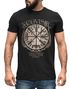 Herren T-Shirt Vegvisir Runenkompass nordischer Kompass Wikinger Nordmänner Mythologie Neverless®preview