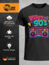 Herren T-Shirt Vibes of the 90s Party Fasching Karneval Kostüm-Ersatz Verkleidung Last Minute Männer Funshirt Moonworks®preview