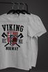 Herren T-Shirt Viking Norway Norwegen Flagge Wikinger nordisch Fashion Streetstyle Neverless®preview