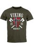 Herren T-Shirt Viking Norway Norwegen Flagge Wikinger nordisch Fashion Streetstyle Neverless®preview