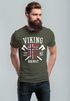 Herren T-Shirt Viking Norway Norwegen Flagge Wikinger nordisch Fashion Streetstyle Neverless®preview