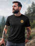 Herren T-Shirt Wald Bäume Logo Badge Naturliebhaber Outdoor Fashion Streetstyle Neverless®preview