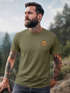 Herren T-Shirt Wald Bäume Logo Badge Naturliebhaber Outdoor Fashion Streetstyle Neverless®preview