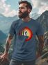 Herren T-Shirt Wander-Motiv Trekking Aufdruck Printshirt Outdoor Fashion Streetstyle Neverless®preview