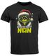 Herren T-Shirt Weihnachten Anti Weihnachtsshirt Grinch Nein Weihnachtsoutfit Männer Lustig Moonworks®preview