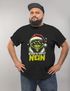 Herren T-Shirt Weihnachten Anti Weihnachtsshirt Grinch Nein Weihnachtsoutfit Männer Lustig Moonworks®preview